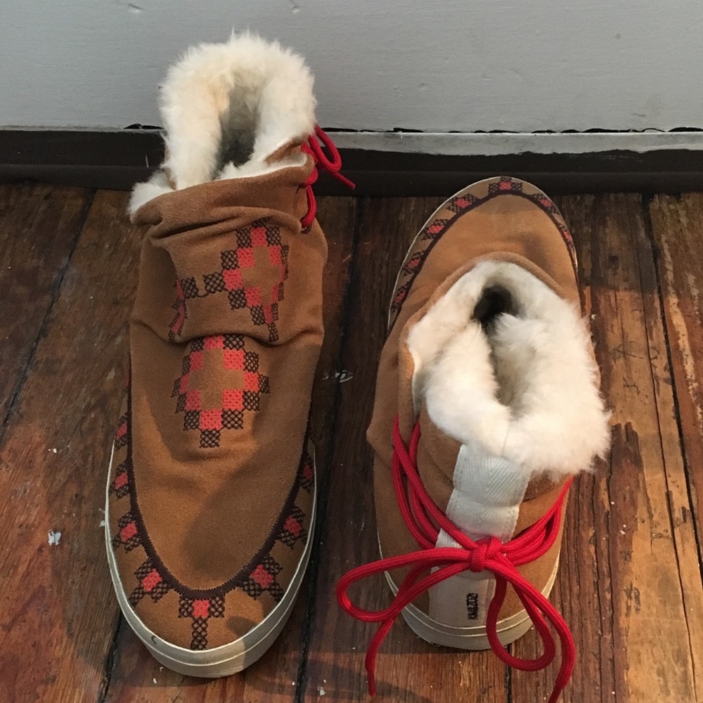 kim&zozi ‘native moccasin’ mid rise slip-on sneaks